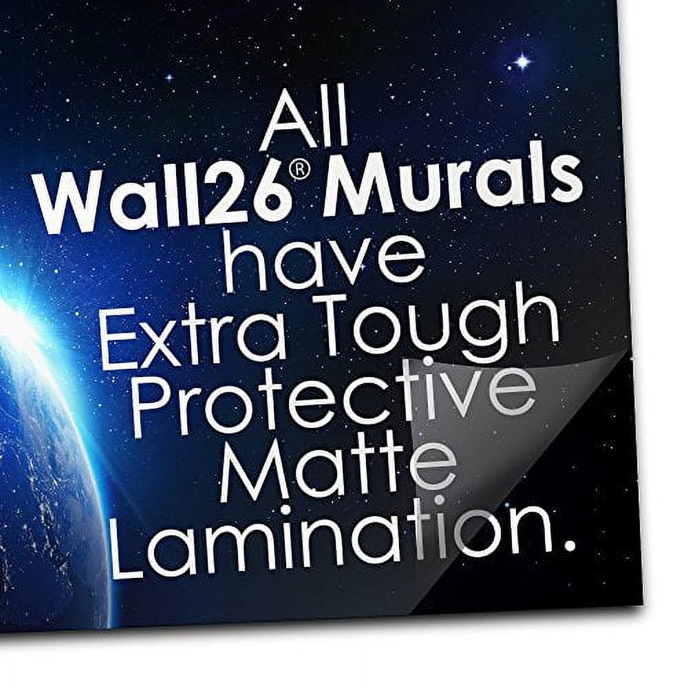 wall26 - Landscape with Forest, River and Stones - Removable Wall Mural | Self-Adhesive Large Wallpaper - 100x144 inches