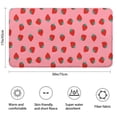 thumbnail image 3 of Red Strawberry Plants Fruit Pink Pattern Bathroom Rugs Mat,Non Slip Microfiber Bathroom Rug,Rubber Backing,Soft Bathroom Mats for Bathroom Floor,Tub and Shower,17x30in(43x75cm), 3 of 5