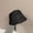 Down Cotton Fisherman Hat - Black, variant on Korean Version Diamond Checkered Down Cotton Fisherman Hat For Women In Autumn And Winter, Thickened Warm Water Bucket Hat, Simple And Casual Basin Hat Trend