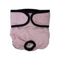 thumbnail image 1 of Pañales para perros reutilizables de lujo de color rosa: bragas sanitarias duraderas y lavables para mascotas femeninas con velcro fuerte y flexible, 1 of 5