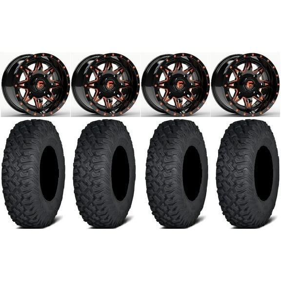 Fuel Lethal Orange 15" Wheels 33" Coyote Tires Polaris RZR XP 1000 / PRO XP / Ranger XP 900/1000