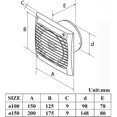 thumbnail image 5 of Ventilador de baño 150 mm con válvula antirretorno Ventilador tubular de 156 m/h para baño Garaje (6") [xc], 5 of 5