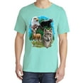 thumbnail image 2 of Wild Bobby, Eagle Bear Deer and Wolf, Animal Lover, Garment-Dyed Washed Look Short Sleeve T-Shirt, Mint, Large, 2 of 3
