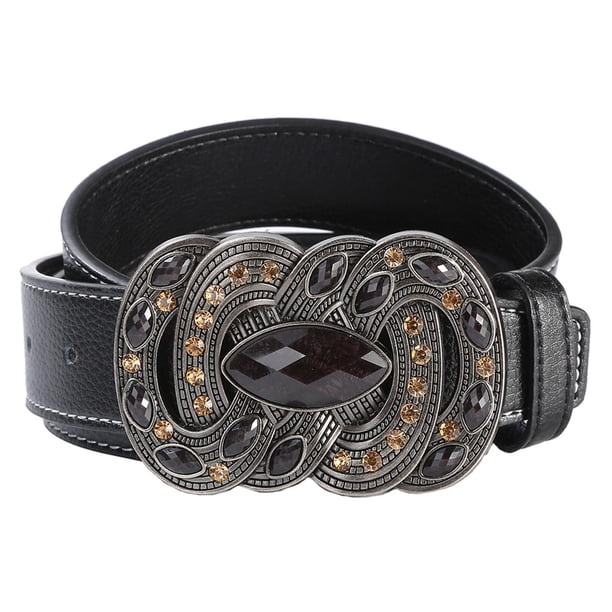 Cinturón clásico para hombre, cinturón para , cinturón para trabajo, vestido de negocios, cinturón con hebilla en relieve F negro Zulema cinturones de cintura