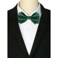 thumbnail image 3 of INSPIRE CHIC Men's Pre-tied Bow Ties Double Layered Adjustable Solid Color Bow Tie Green, 3 of 4