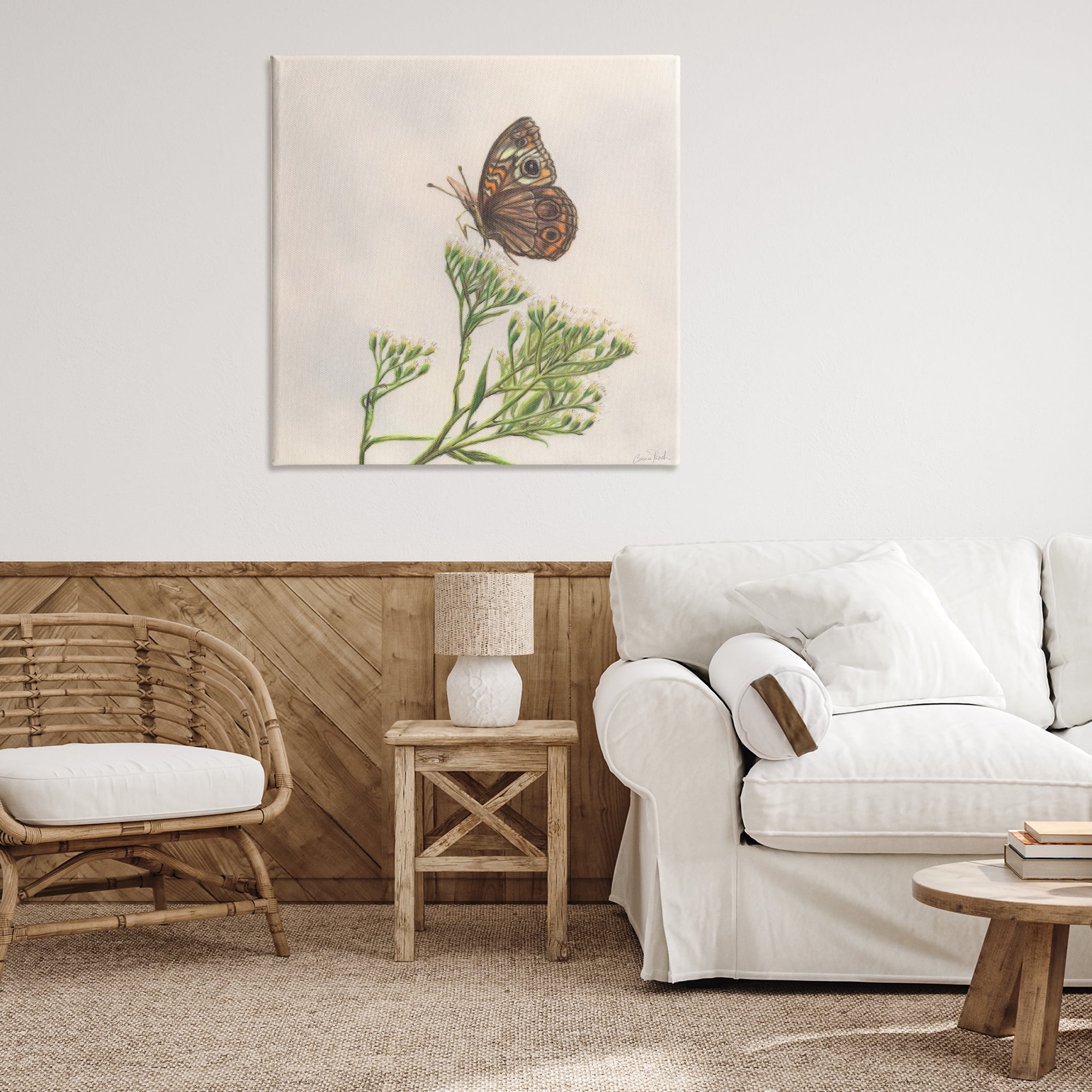 Stupell Industries Spring Offerings Butterfly Animals & Insects Painting Gallery Wrapped Canvas Art Print Wall Art, 36 x 36