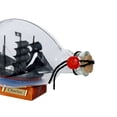 thumbnail image 4 of Hampton Nautical John Halsey's Charles Pirate Ship in a Glass Bottle 7" - Pirate Decor - Wood Sh, 4 of 6