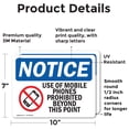 thumbnail image 2 of (2 Pack) Use Of Mobile Phones Prohibited Sign, 2 of 7