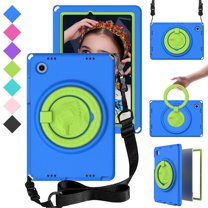 Samsung Galaxy Tab A7 Lite Case 8.7" with Screen Protector, 360 Rotating Handle Grip Stand Crossbody Shoulder Strap, Dteck Full Body Drop-Proof Case for Galaxy Tab A7 Lite 2021 SM-T220/T225/T227,Blue