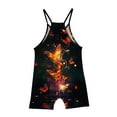 thumbnail image 3 of Odeerbi 5-14 Years Kids Girls Summer Jumpsuit Cute Butterfly Print Camisole Romper Casual Breathable Comfortable Overalls Bib Overall Shorts with Pockets, 3 of 5