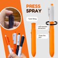 thumbnail image 4 of Funny Water Spray Pen Set, 2-in-1 Retractable Writing and Prank Squirt Pens (2 Pcs Blue), 4 of 7