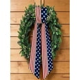 thumbnail image 4 of Yardvibe Patriotic Wreath Sash for Front Door, 56"x4.5" Double Sided Satin Stars and Stripes American Flag Ribbon for 4th of July Independence Day Decoration (D), 4 of 5