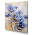thumbnail image 2 of Designart "Exquisite Violets In Blue And Gold Hues II" Violets Canvas Art Print, 2 of 7