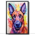 thumbnail image 2 of Belgian Malinois Canvas Wall Art Famous Oil Paintings Monets Watercolor Dog Canvas Funny Dog Canvas Floral Print Abstract Farmhouse Gallery Aesthetic Room Decor for Bedroom Bathroom, 2 of 6