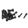 thumbnail image 2 of Uxcell M2.5 x 12mm 12.9 Alloy Steel Machine Bolt Hex Socket Head Cap Screws Black (20-pack), 2 of 2