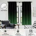 thumbnail image 3 of Green and Black Window Curtain Abstract Boys Ombre Striped Simple Gradient Teen Men Art Aesthetic Gothic Fun Living Room Bedroom Window Drapes Treatment Fabric 1 Pair, 42" W x 63" L, Modern, 3 of 6