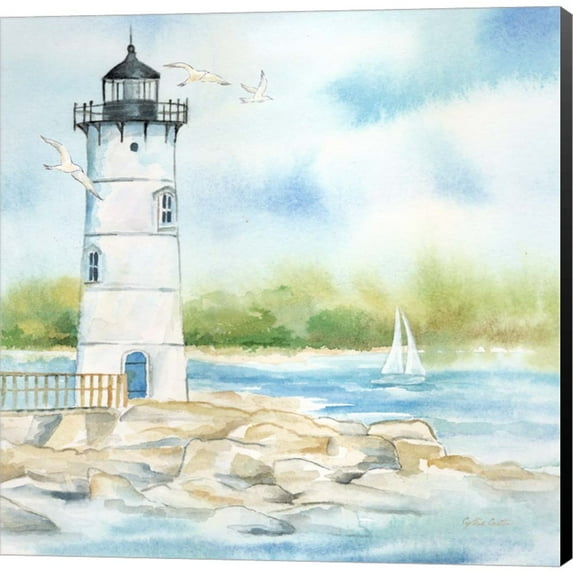 Great Art Now East Coast Lighthouse I by Cynthia Coulter, Canvas Wall Art, 12W x 12H