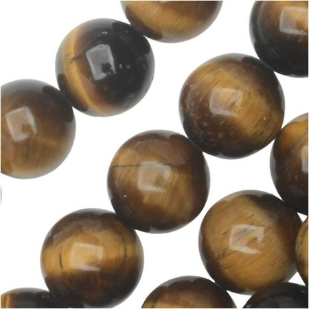 Tiger Eye Gemstone Beads - Dakota Stones Gemstone Beads, Tiger Eye, Round 8mm, 8 Inch Strand