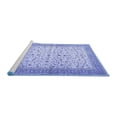 thumbnail image 2 of Ahgly Company Machine Washable Indoor Round Persian Blue Traditional Area Rugs, 4' Round, 2 of 4