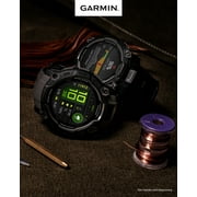 Garmin Instinct 3 45mm AMOLED Display Outdoor GPS Smartwatch Black (010-02936-00) with Earbuds Bundle