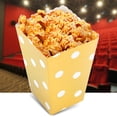 thumbnail image 4 of 60 uds. Bolsas de palomitas de maíz de estilo rayado, cajas de regalo para cumpleaños, niños, fiesta de película, manchas onduladas, 4 of 10