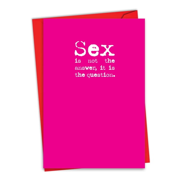NobleWorks Funny Valentine's Day Greeting Card with 5 x 7 Inch Envelope (1 Card) Yes Is Answer Text 7062