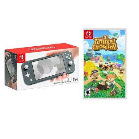 Nintendo Switch Lite Gray Bundle with Animal Crossing: New Horizons- 2020 Best Game