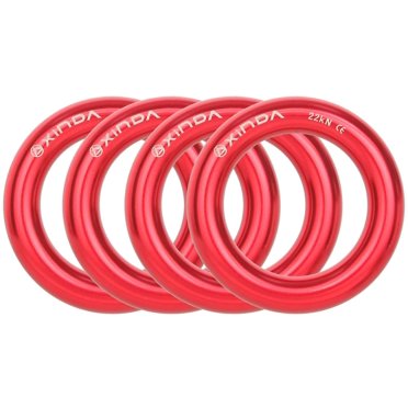 2 Pack Aluminum Rappel Ring, Aluminum Alloy O-Ring, 22KN Rappel Rings