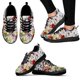 thumbnail image 1 of Bonitas zapatillas deportivas con estampado de flores tropicales oscuras para mujer, zapatos planos transpirables con cordones para mujer, zapatillas cómodas, 1 of 6