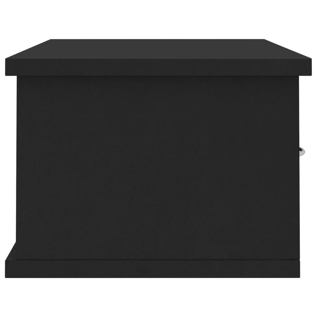 Kepooman Modern Display Shelf, Wall Mounted Shelf for Home, Display Storage Unit with 2 Drawers, Black Kepooman Modern Display Shelf, Wall Mounted Shelf for Home, Display Storage Unit with 2 Drawers, Black