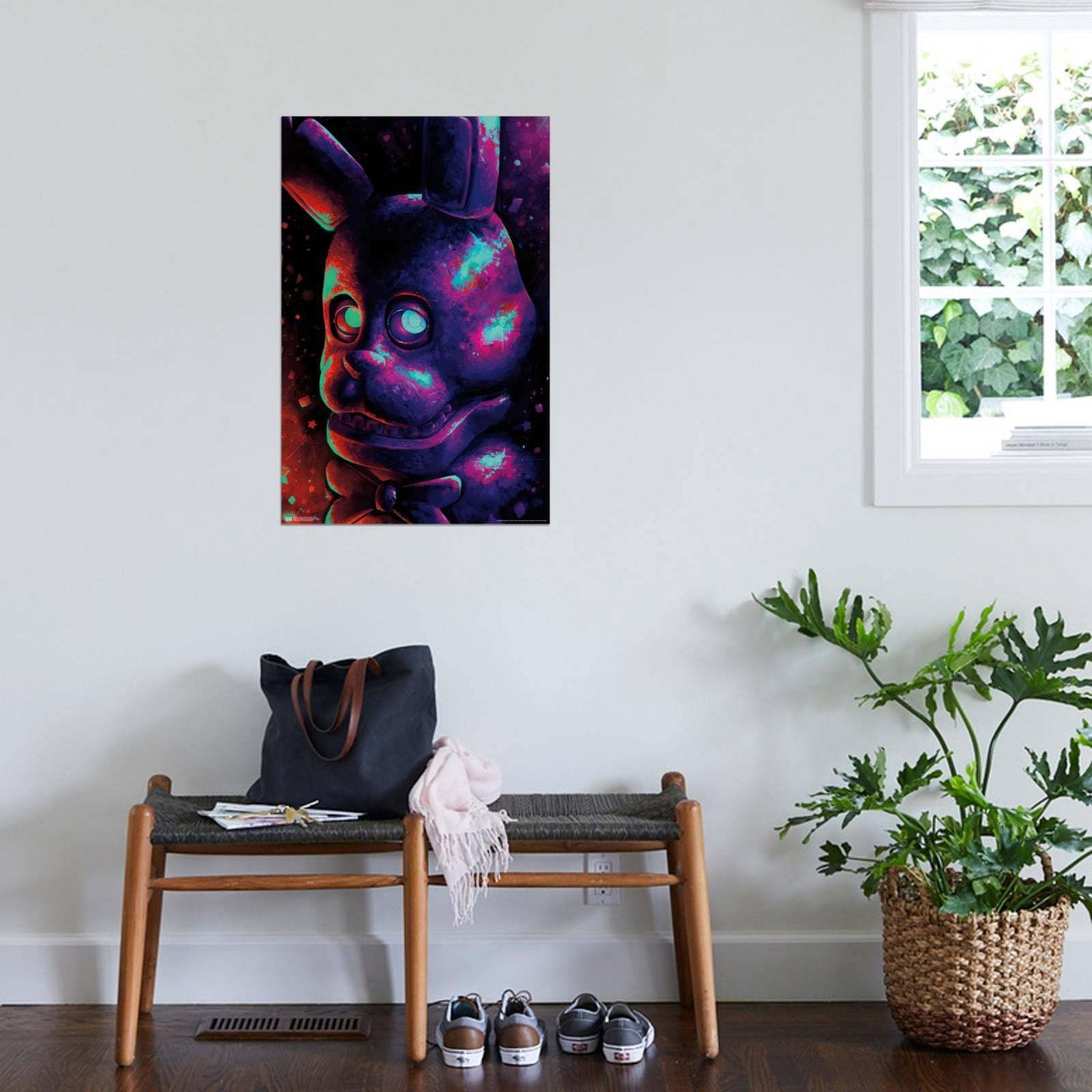 Five Nights at Freddy's - Neon Heat Canvas Wall Poster, 22.375" x 34"