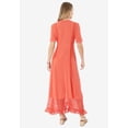 thumbnail image 2 of Roaman's Women's Plus Size Hand-Crinkled Lace-Panelled Boho Dress, 2 of 5
