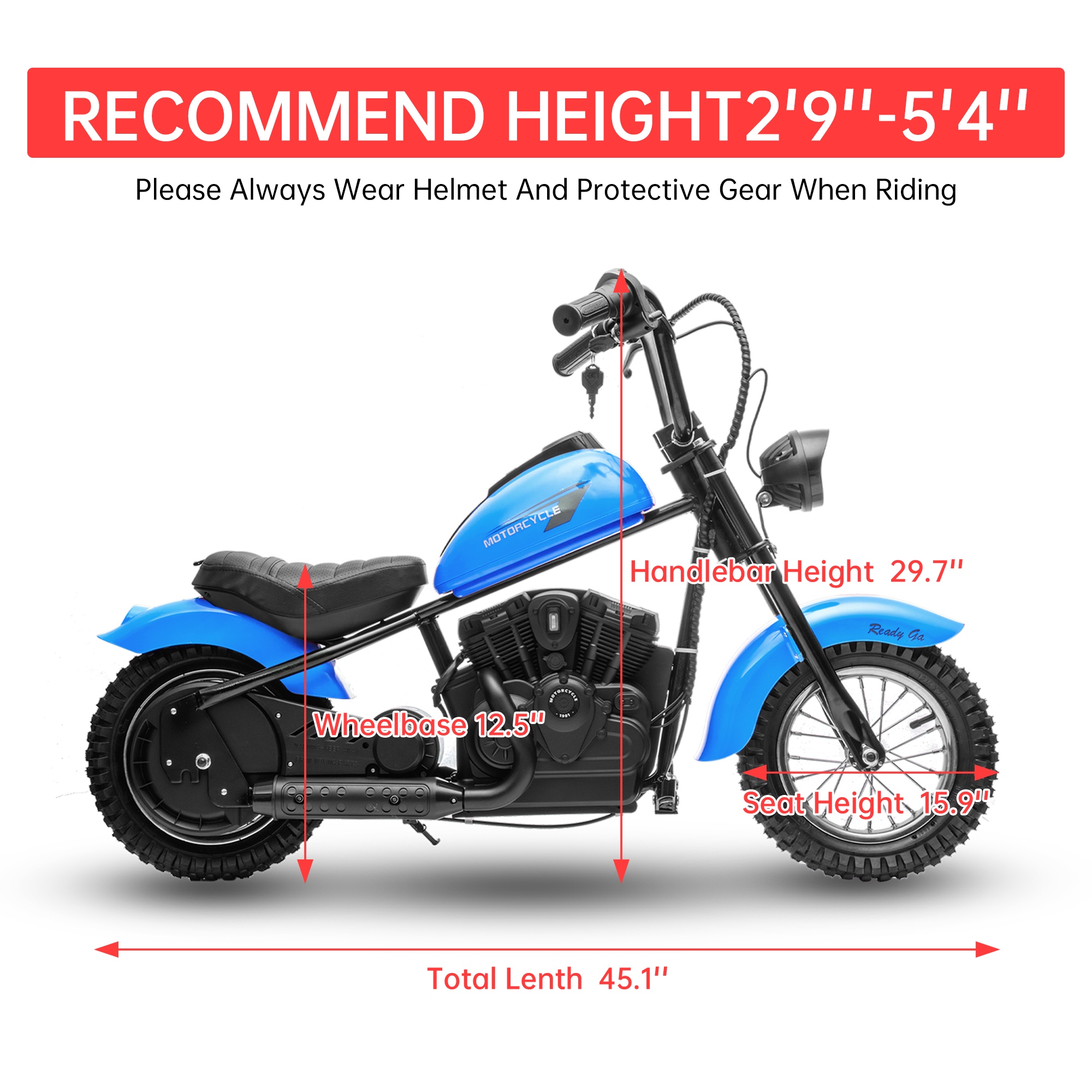 Garvee 24V Electric Dirt Bike with 250w Motor, 9AH Battery – Up to 14MPH, 60 Min Ride Time, Blue