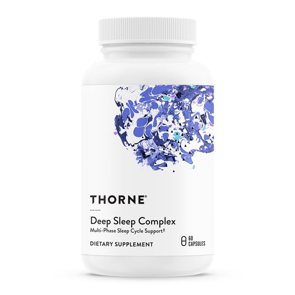 THORNE Deep Sleep Complex - Natural Sleep Support with L-Theanine, Chamomile & Maizinol - Supports Quality & All Phases* - Melatonin Free & Gluten Free - 60 Capsules (30 Servings)