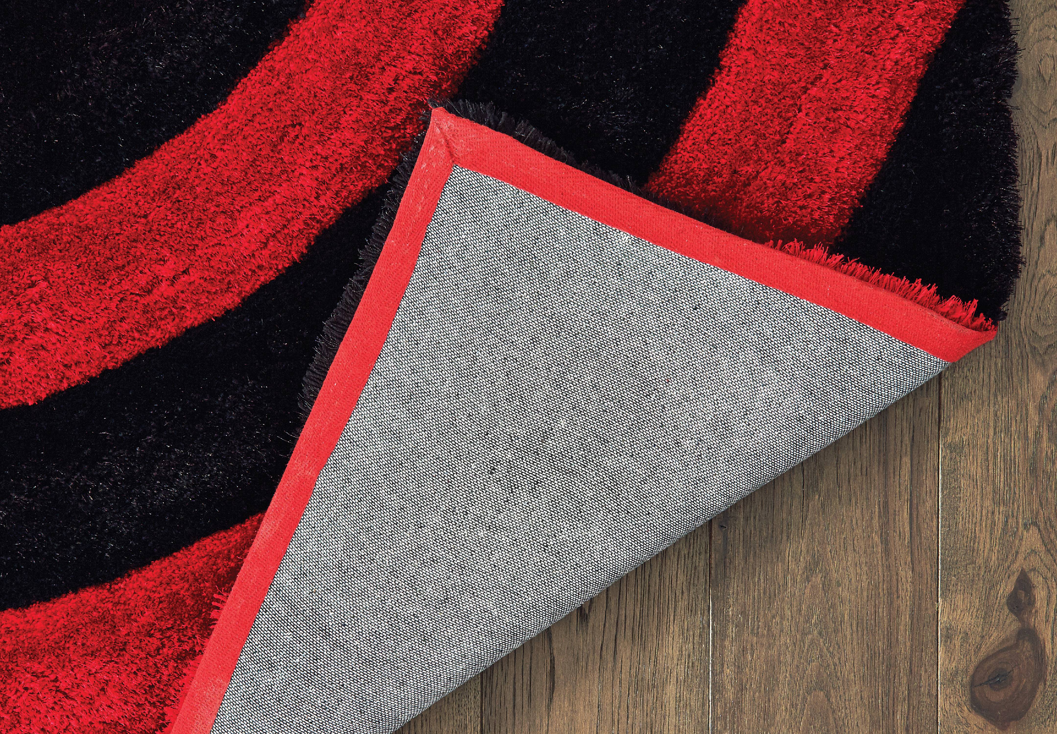 United Weavers of America Abstract Shag Contemporary Area Rugs, Black