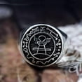thumbnail image 2 of Anillo con el sello secreto de Salomón, sello del rey Salomón, anillos de acero inoxidable, amuleto mágico, joyería, 9, 2 of 5