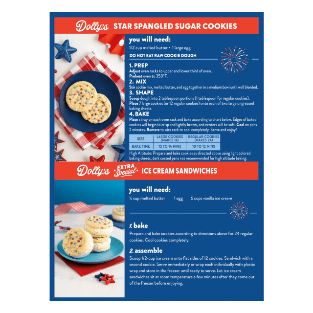 Duncan Hines Dolly Parton's Star Spangled Sugar Cookie Mix With Star Sprinkles, 15.25 oz.