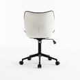 thumbnail image 4 of YOUNIKE Armless Office Chair, Faux Leather Desk Chair with Wheels, Upholstered Task Chair, High Back Swivel Rolling Chair, Height Adjustable, White, 4 of 14
