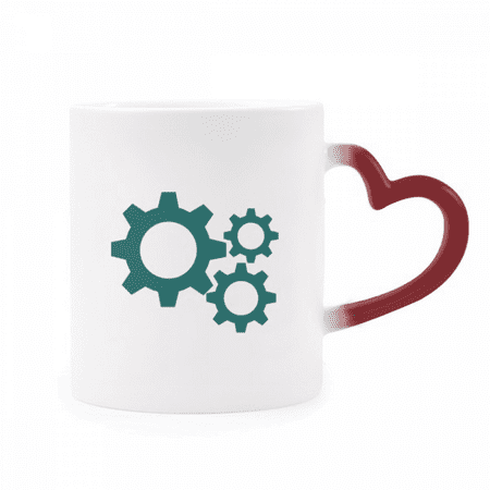 

Gear Mechanical Physical Structure Heat Sensitive Mug Red Color Changing Stoneware Cup