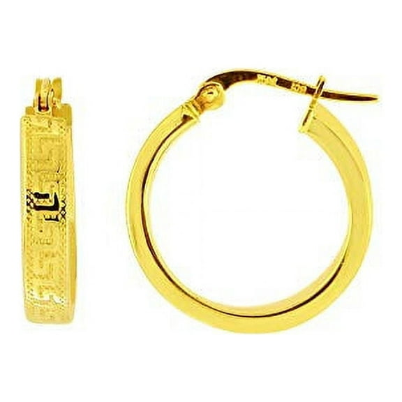 JewelStop 14K Yellow Gold Hoop Earrings - 4x20mm, (3/16 x 13/16 Inches), 2.2gr.