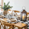 thumbnail image 6 of Black White Plaid Round 13 Inch Placemats Set of 4, Spring Farmhouse Buffalo Checkered HeatResistant Non Slip Place Mats for Dining Table, Wipeable Braided Kitchen Table Mats for Housewarming, 6 of 9