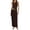 Brown, variant on Women's Two Piece Skirt Set 2025 Summer Outfits One Shoulder Sleeveless Ruched Slit Bodycon Maxi Skirts