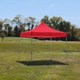 thumbnail image 3 of Red 10x10 Instant Canopy Tent with 1 Full Wall and 2 Half Walls - Commercial Grade Steel Frame with Water-Resistant Canopy Top and Sidewalls - Bonus Canopy Bag and Stake Kit Included (5 Colors), 3 of 8