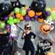 thumbnail image 2 of Juego de globos de látex negro y morado, 50 unidades, para Halloween, 2 of 4