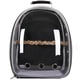 thumbnail image 1 of Mochila para mascotas de loro negro, viaje al aire libre, tela Oxford, jaula para pájaros transparente, transporte portátil cómodo, 1 of 1