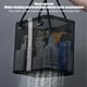 thumbnail image 4 of Bolsa de baño con marco de metal y asa de ducha. Organizador de baño de poliéster para colgar artículos esenciales y de tocador. Aestivo | Negro | AESTIVO, 4 of 7