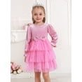 thumbnail image 5 of Hotiary 2-9Y Toddler Girls Casual Velvet Twirl Tutu Dresses Princess Girl Winter Fall Sequins Party Dress For Everyday, Halloween, Christmas, School, Party, 5 of 7