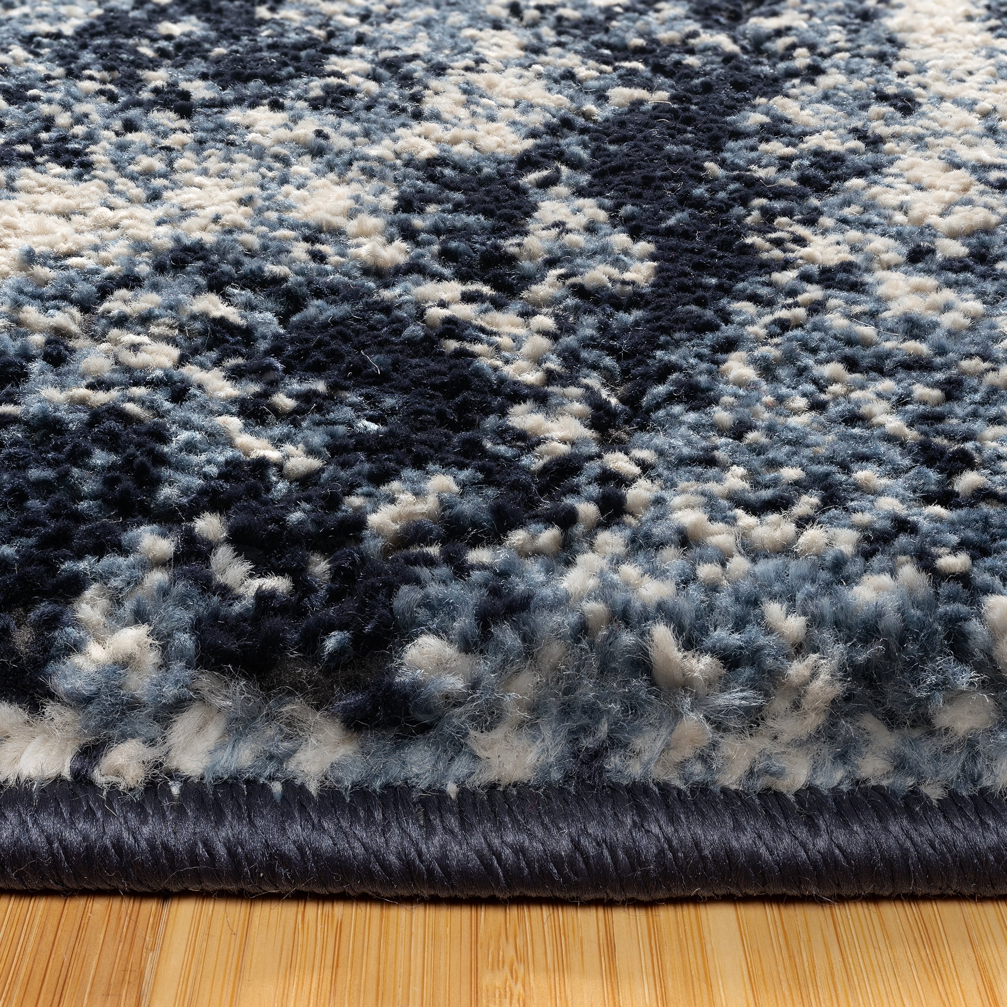 Gertmenian Imani Zuri Shag Abstract Blue Area Rug, 5x8