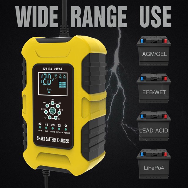 Cargadores Automáticos de Baterías para Motos de GEL Plomo Ácido AGM LiFePo4 (EU) Ndcxsfigh Accesorios para autos y motos