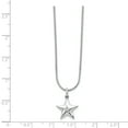 thumbnail image 2 of Primal Silver Sterling Silver Rhodium-plated Polished Diamond Star Necklace, 2 of 4